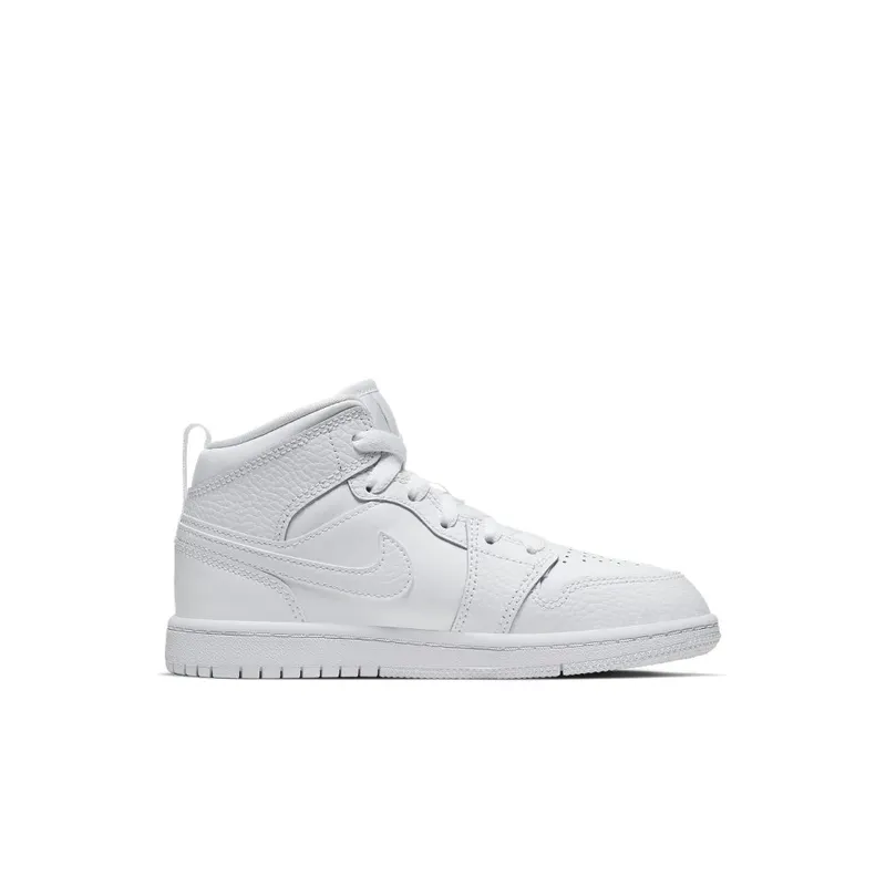 Jordan 1 Mid Younger Kids’ White (640734-130)