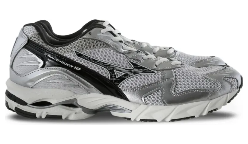 Mizuno Wave Rider 10 Sneakers mit Mesh-Einsatz – Grau (590157)