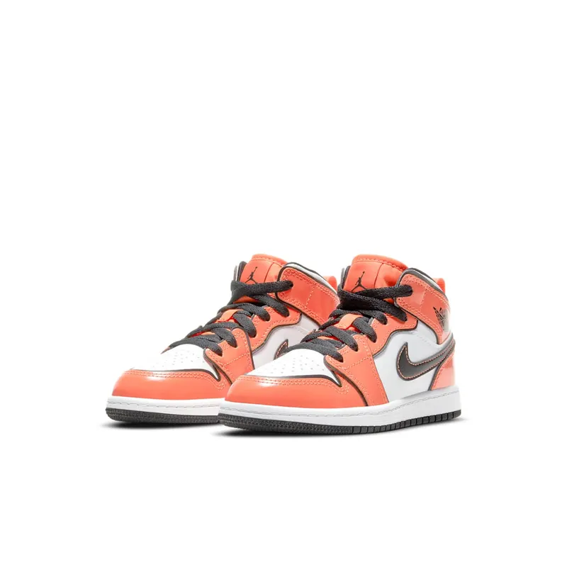 Jordan 1 Mid Turf Orange (PS) Turf Orange/White-Black (BQ6932-802)