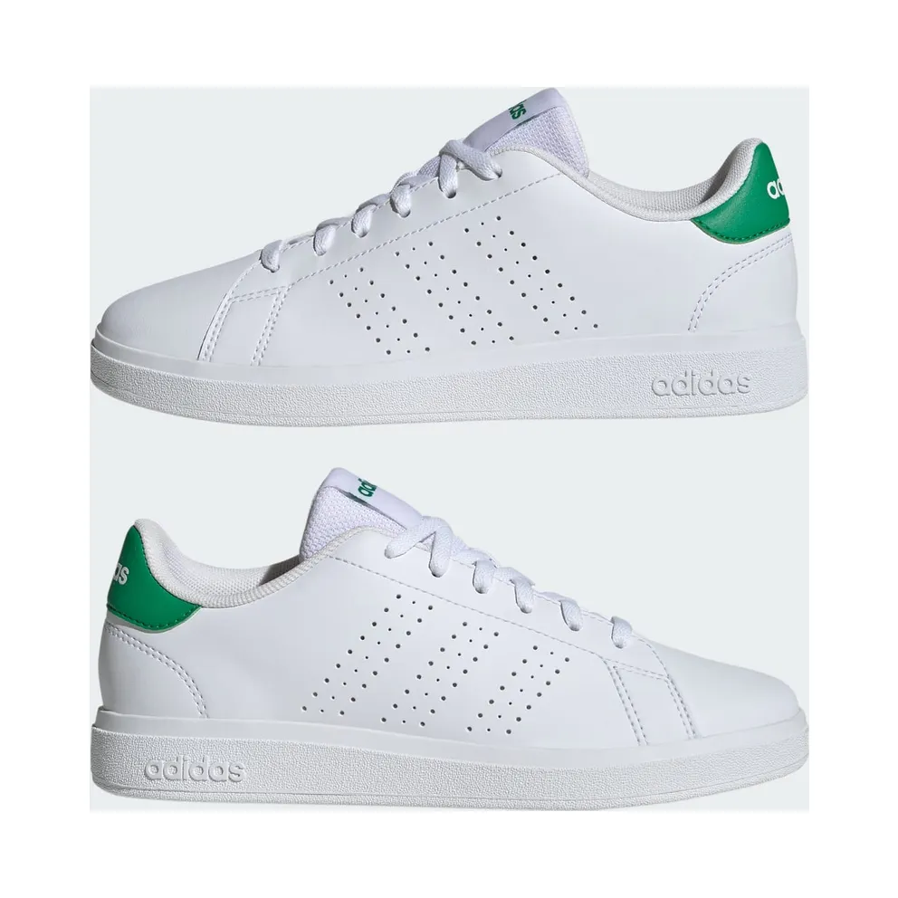 Adidas Advantage Base 2.0 Kids Cloud White / Cloud White / Green (ID3889)