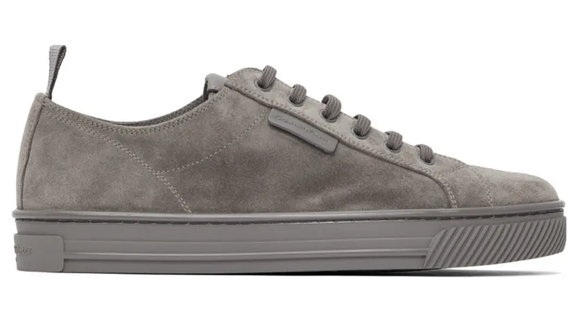 Gianvito Rossi Grey Suede Low Sneakers (S25285-M1GRE-SUC)