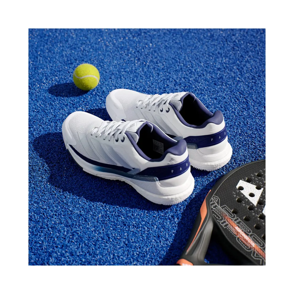 Adidas Crazyquick BOOST Padel Cloud White / Silver Metallic / Dark Blue (JR2124)