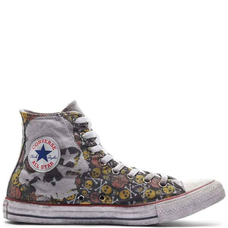 Converse Tattoo Chuck Taylor All Star High Top Print Rose Skull (171028C)