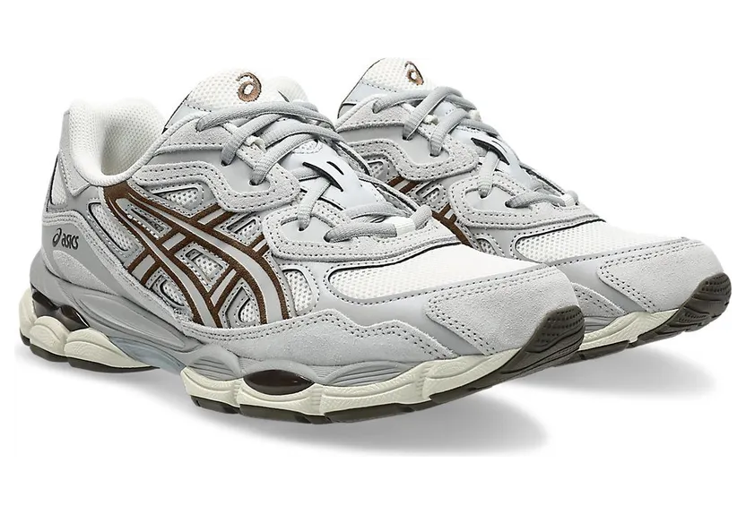 Asics Gel-NYC “Cream Cement Grey Brown”: beton met een warme rand (2)
