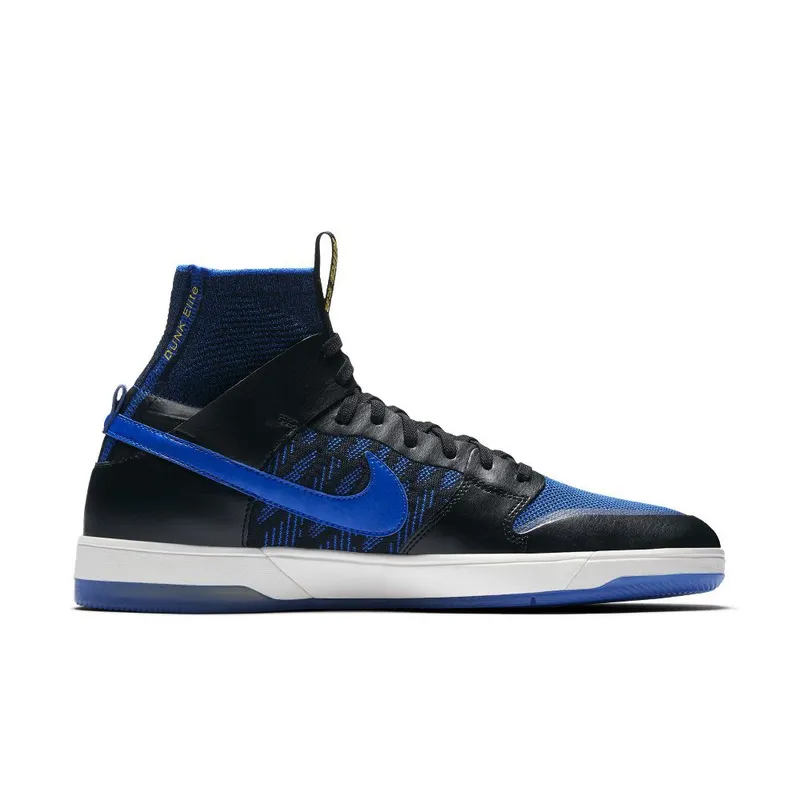 Nike SB Dunk High Elite Flyknit Terpening Black/Racer Blue-Sail-Sonic Yellow (918287-041)