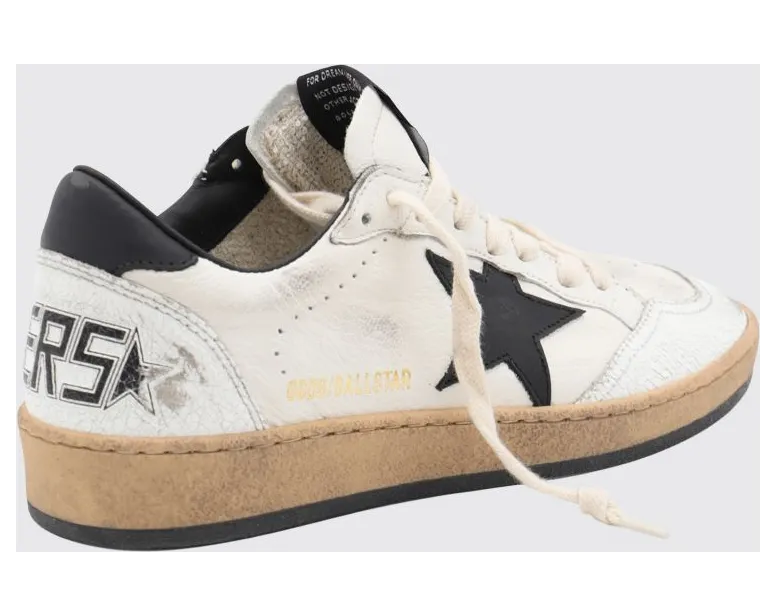 Golden goose Ball Star Crackle Leather Low-Top Sneakers with Distressed Effect White (GWF00117F00377110283) (2)