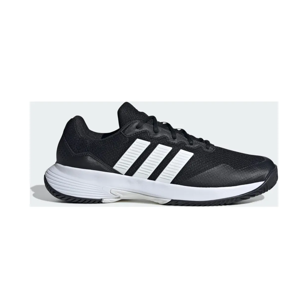 Adidas GAMECOURT 2 Tennis Shoes Core Black / Cloud White / Silver Metallic (KI0780)