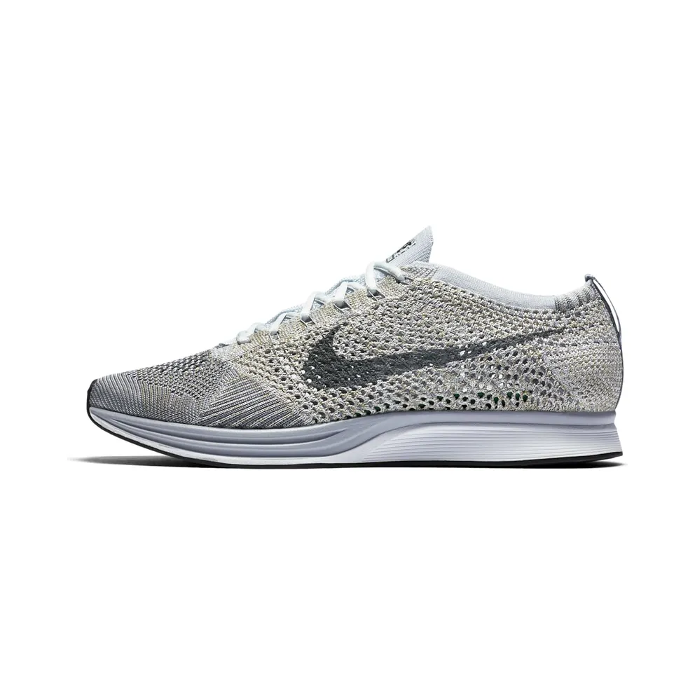 Nike Flyknit Racer Pure Platinum Pure Platinum/Cool Grey-White-Neutral Olive (862713-002)