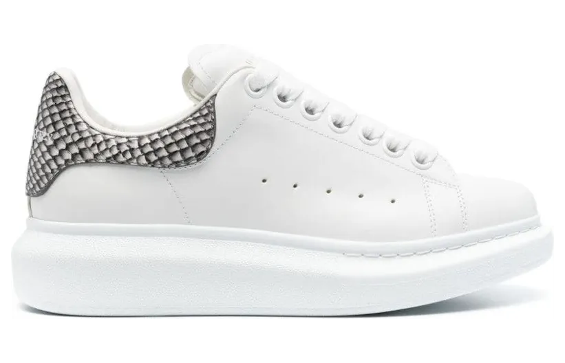 Alexander McQueen Oversized White Grey Snakeskin (718139WIEER9061)