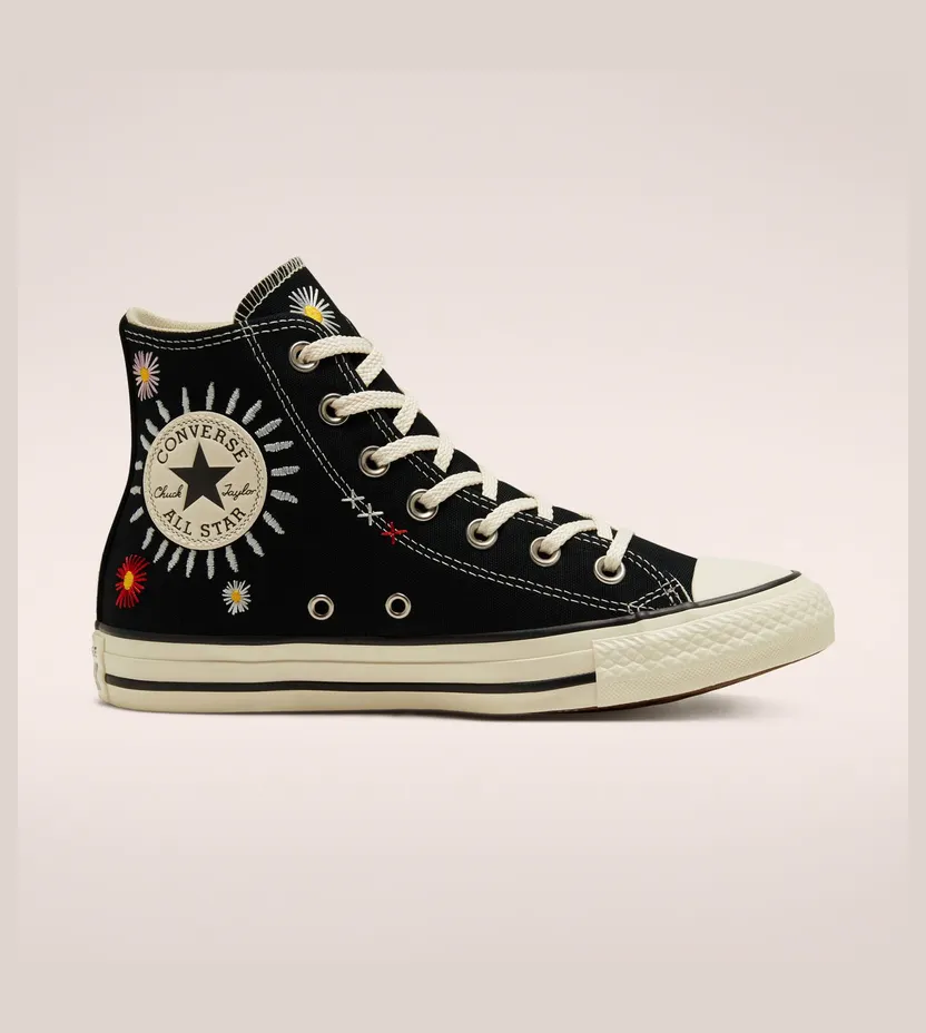 Converse Chuck Taylor All Star Hi Daisy Embroidery Black (567993C)