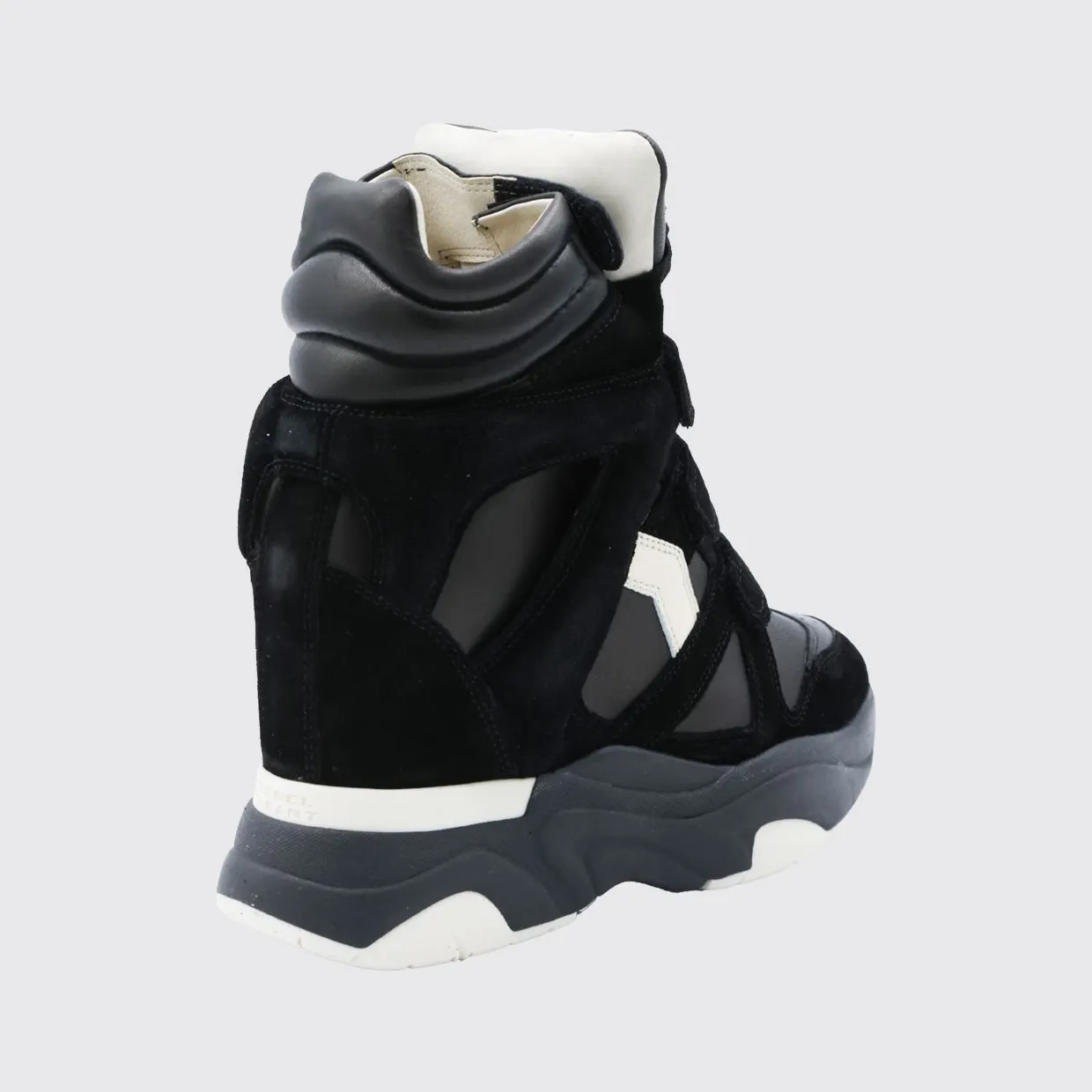 Isabel Marant Balskee High-Top Leather Wedge Trainers with Velcro Black (BK0009FAA1E17S01BK) (2)