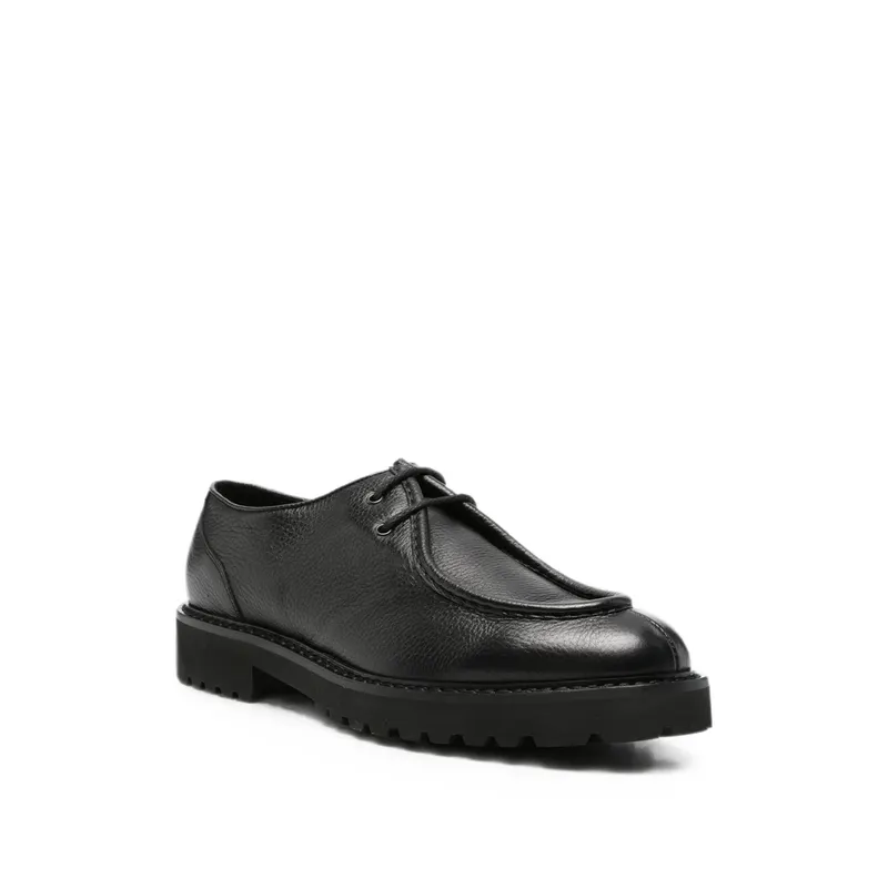 Doucal’s Grained Leather Derby “Black” (DU2737PHILUF05 4NN00)