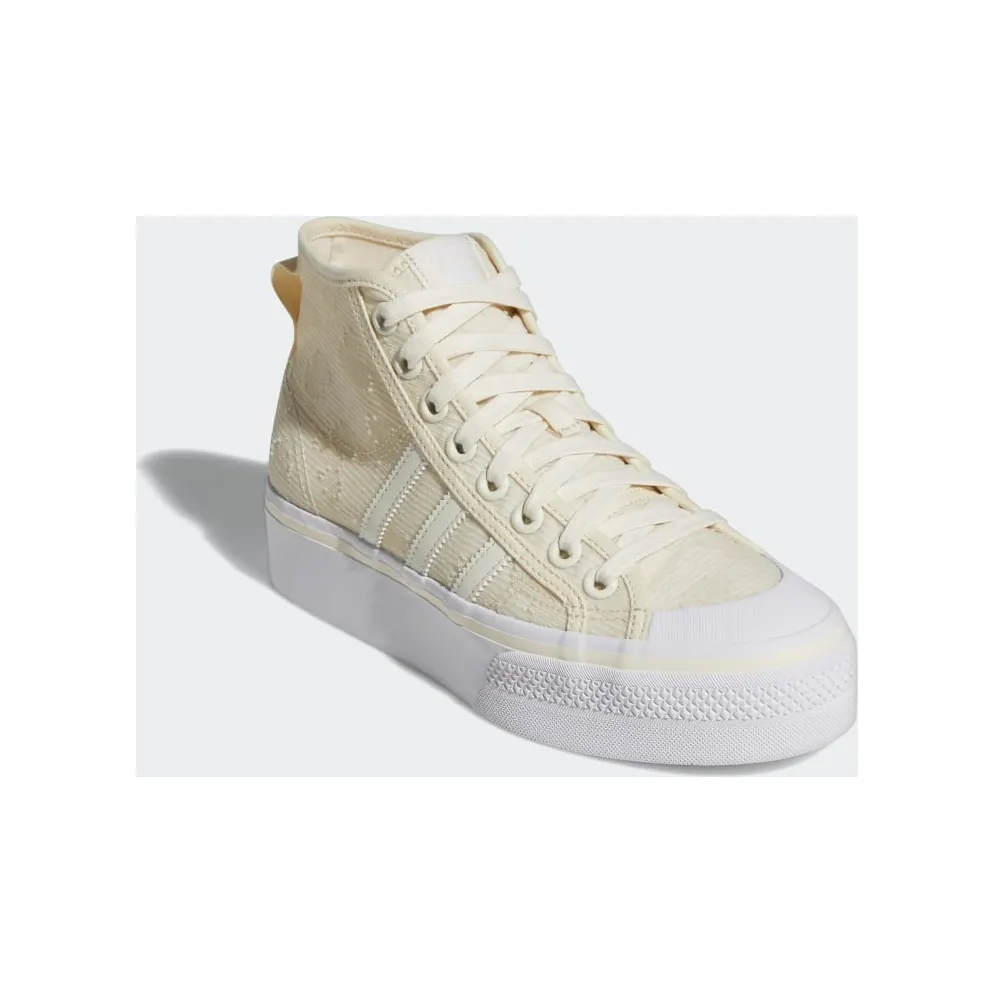 Adidas Nizza Platform Mid Cream White / Cream White / Cloud White (GX8356)