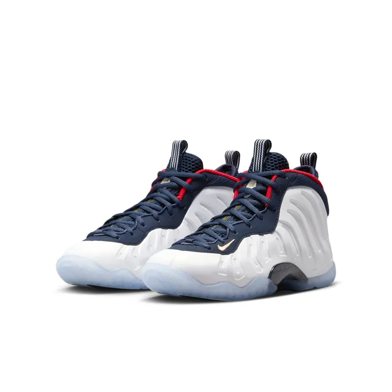 Nike Air Foamposite One Olympic (GS) Obsidian/University Red-Metallic Gold-White (644791-403)