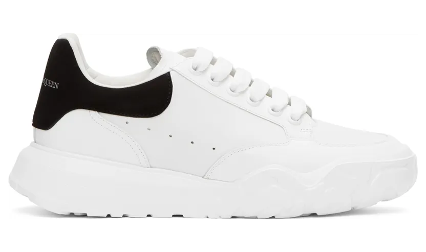 Alexander McQueen White & Blue Low Sneakers (634619WHZ96)