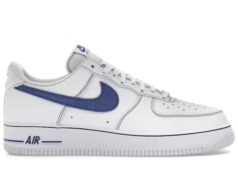 Nike Air Force 1 Low ’07 LV8 White Deep Royal Blue (HQ2037-100)