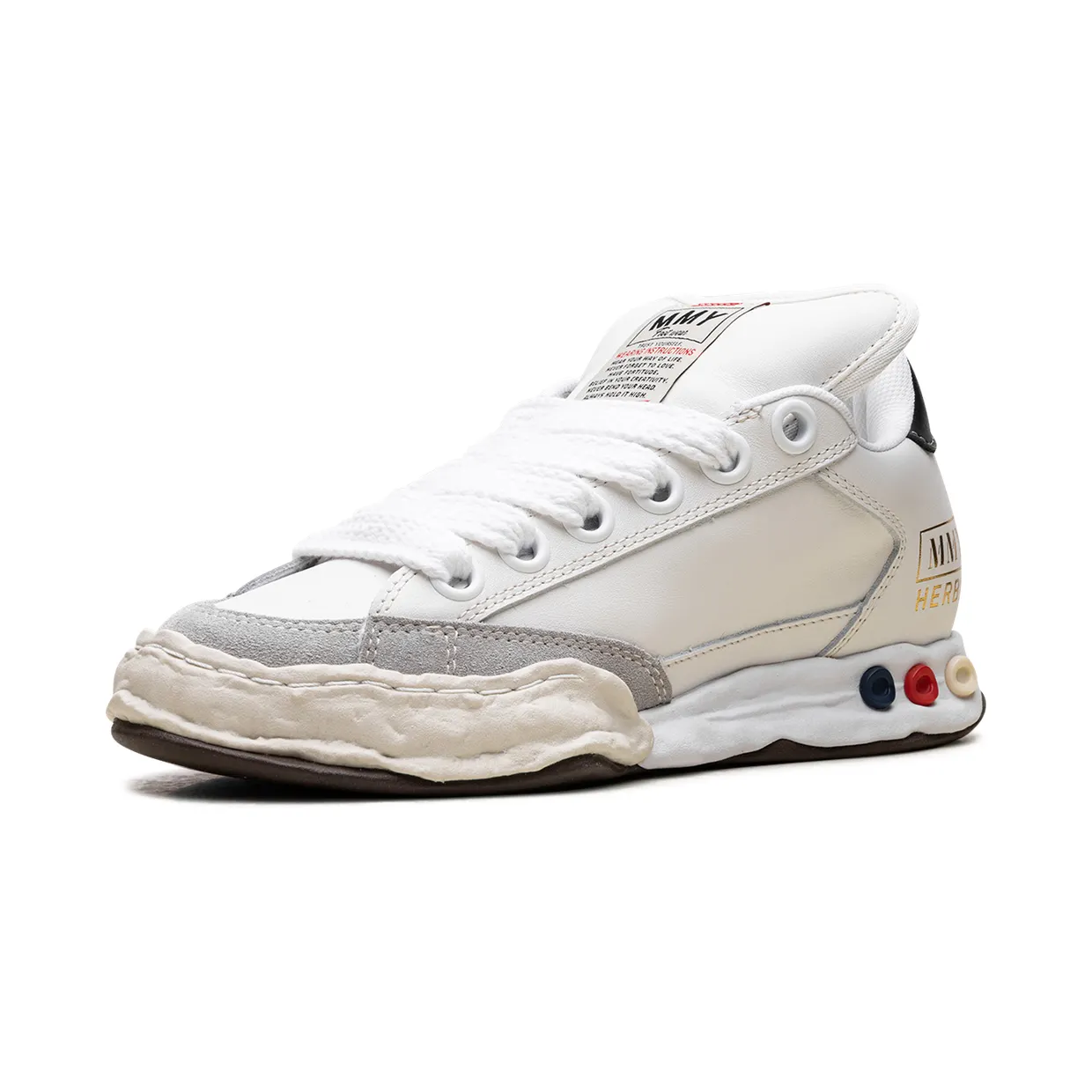 Maison Mihara Yasuhiro Puffer OG Sole Leather Low “WHITE” (A12FW712-WHT) (3)