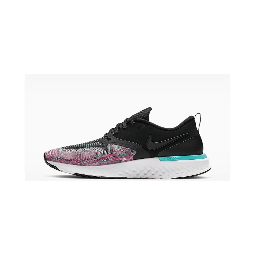 Nike Odyssey React 2 Flyknit Black Hyper Jade Ember Glow (W)