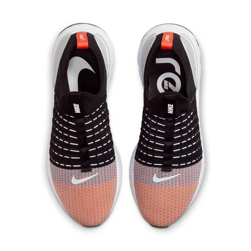 Nike React Phantom Run Flyknit 2 Black Team Orange (DQ7647-001)