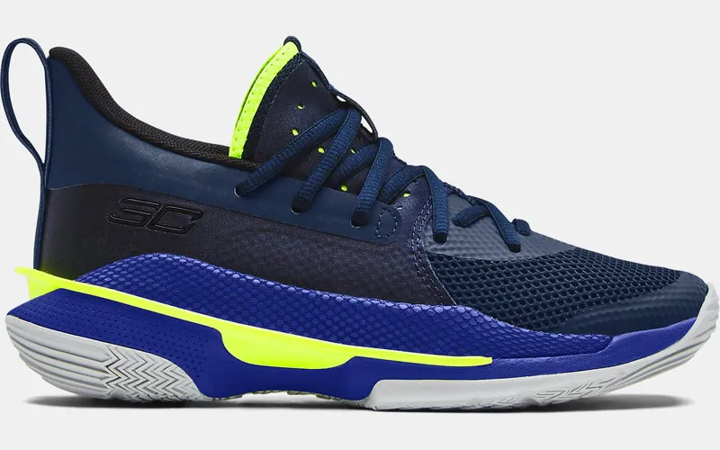 Under Armour Curry 7 Dub Nation (GS) Royal/Academy-Hi Vis Yellow (3022113-405)