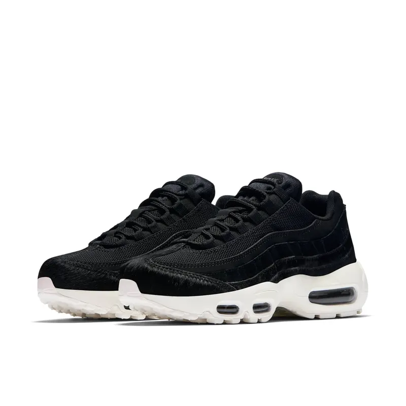 Nike Air Max 95 Embossed Fur Black (W) Black/Black-Dark Grey-Sail (AA1103-001)