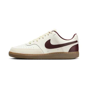 Nike Court Vision Low “Sail / Light Khaki / Gum Dark Brown / Burgundy Crush” (HV2530-101)