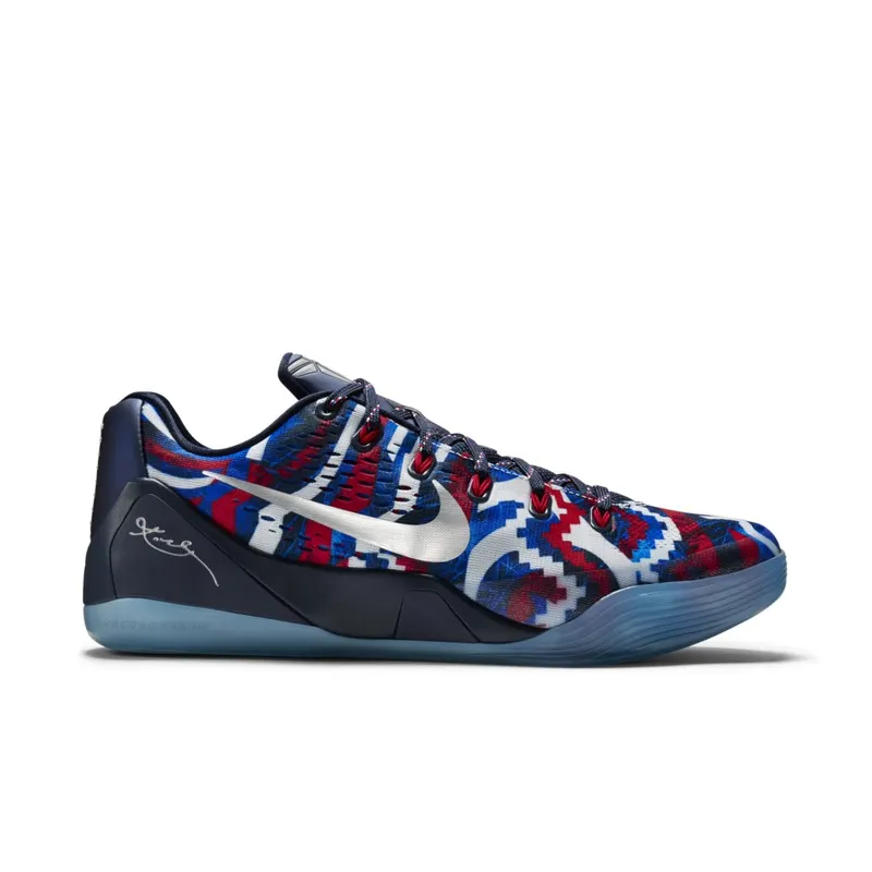 Nike Kobe 9 EM Low Indpendence Day White/Metallic Silver-Hyper Cobalt (646701-104)