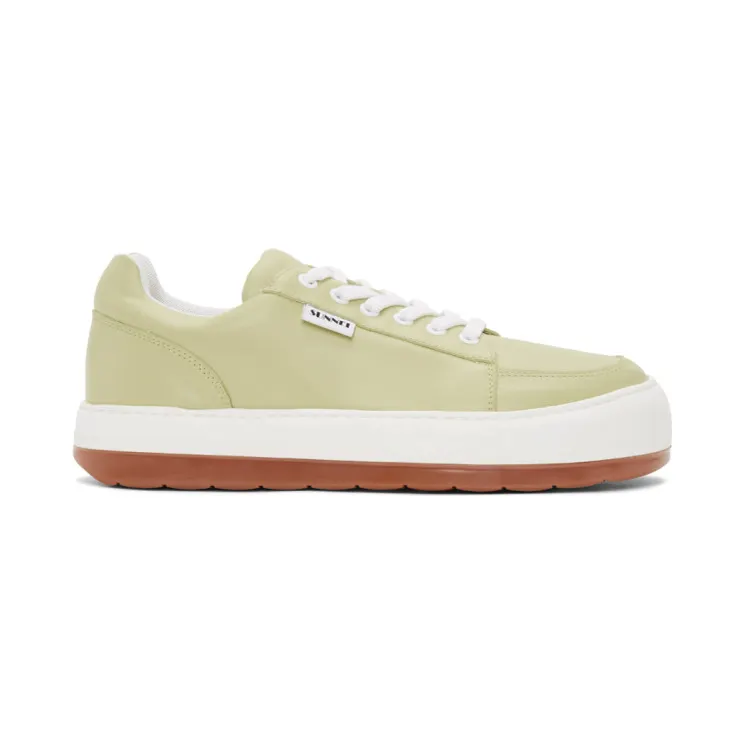 Sunnei Green Leather Dreamy Sneakers (D01LIGHTGREEN)