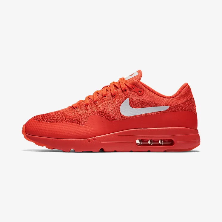 Nike Air Max 1 Ultra Flyknit “Bright Crimson / University Red / Bright Mango / White” (843384-601)