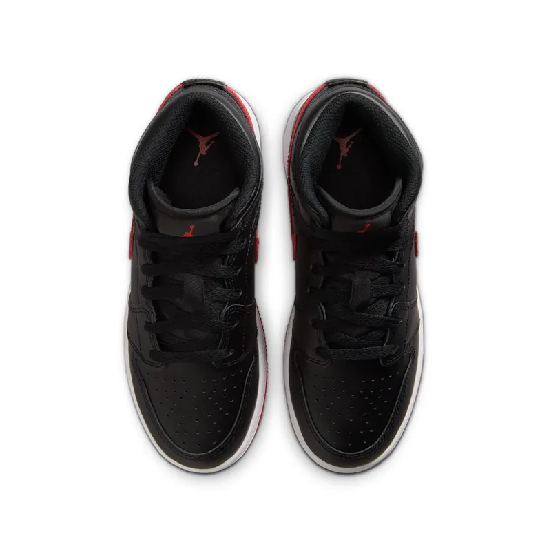 Air Jordan 1 Mid GS “Black / White / University Red” (DQ8423-005)
