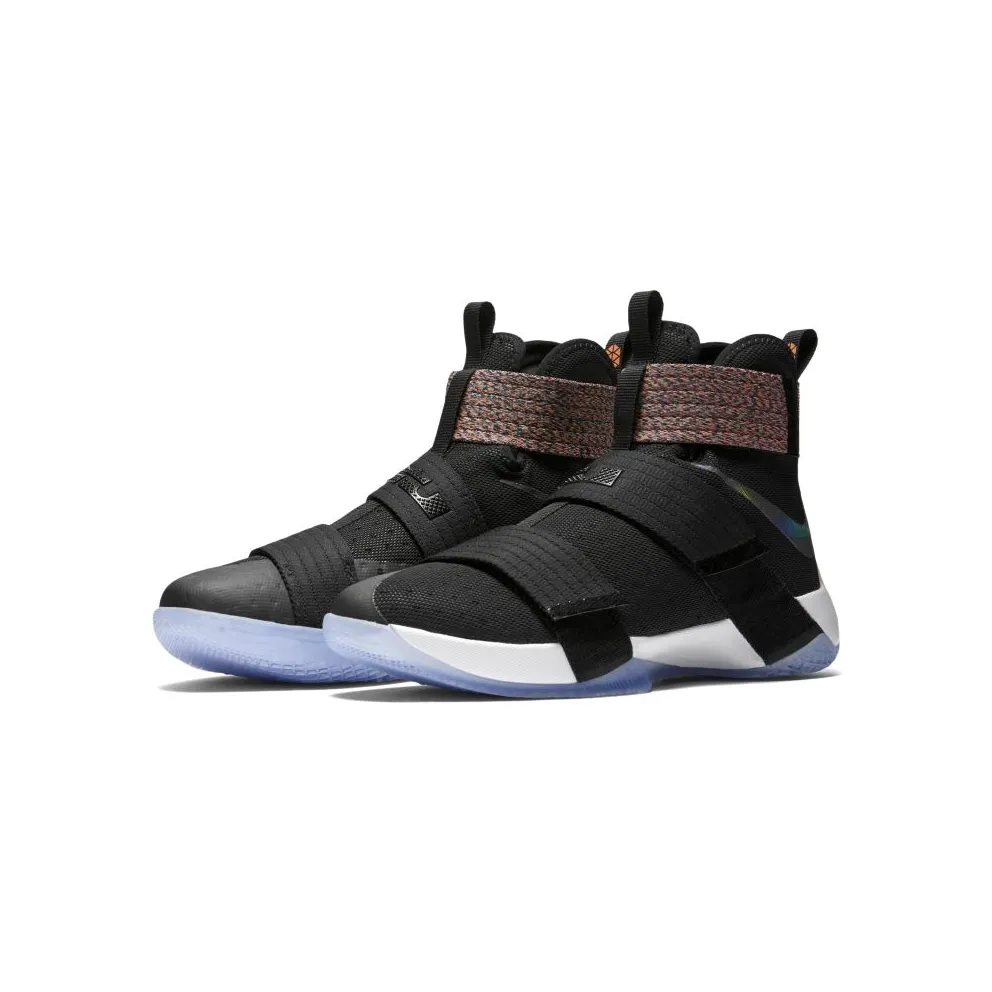 Nike LeBron Zoom Soldier 10 Unlimited Black/Total Orange-Cosmic Purple-Hyper Jade (844374-085)