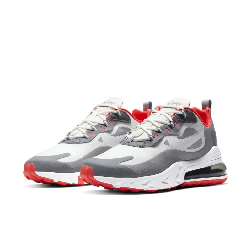 Nike Air Max 270 React Smoke Grey Red Summit White/Smoke Grey-Particle Grey-White (CT1264-100)