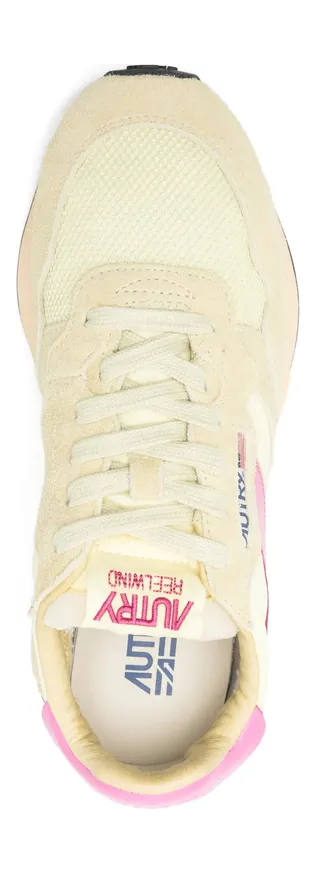 Autry Reelwind Suede-panelled “Yellow/Pink” (WWLW UT41) (4)