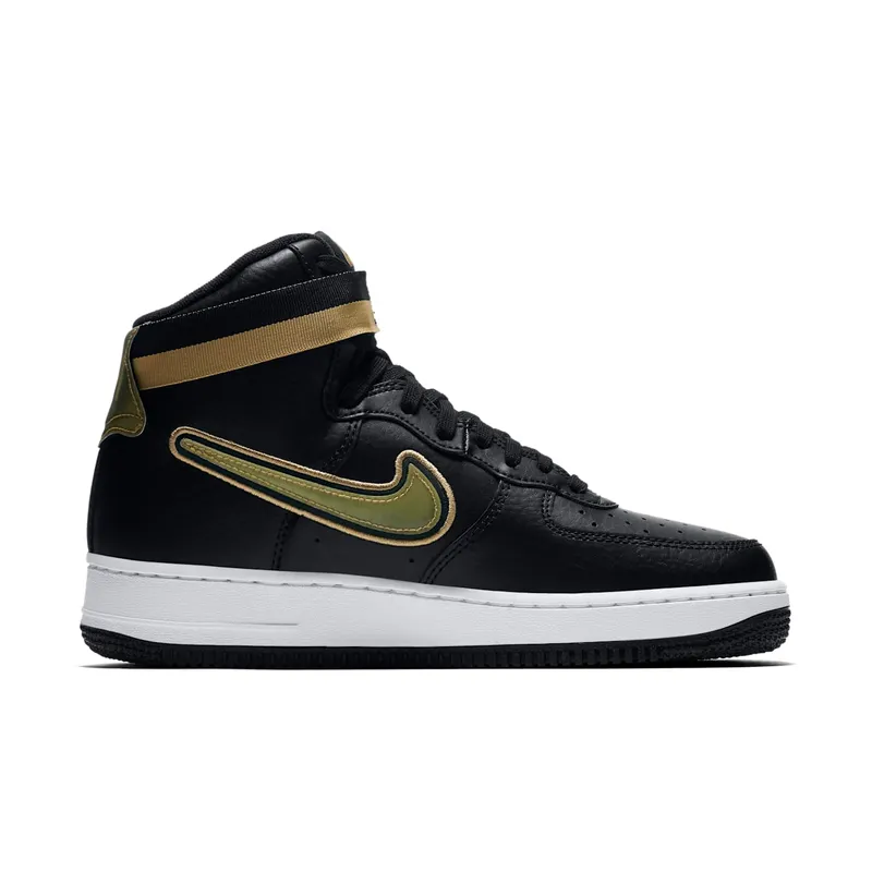 Nike Air Force 1 High NBA Black Metallic Gold Black/White-Metallic Gold (AV3938-001)