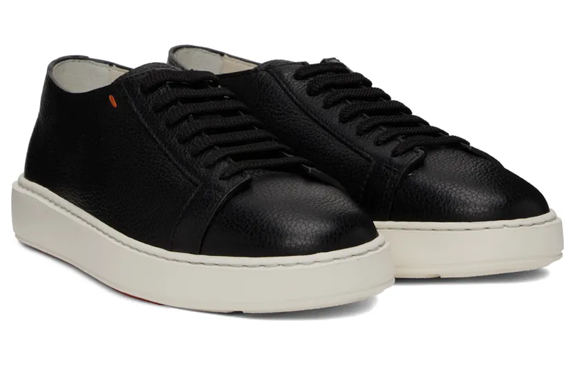 Santoni Tumbled Low-Top “Black” (MBCD21430BARCMMDN01) (4)