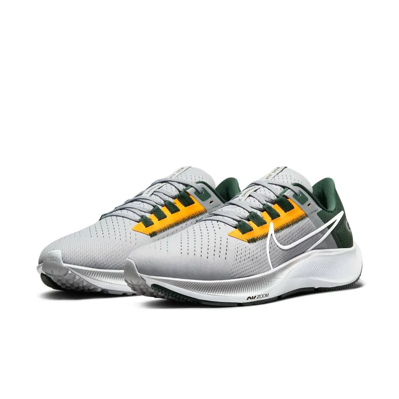 Nike Air Zoom Pegasus 38 Green Bay Packers Grey (DJ0844-001)