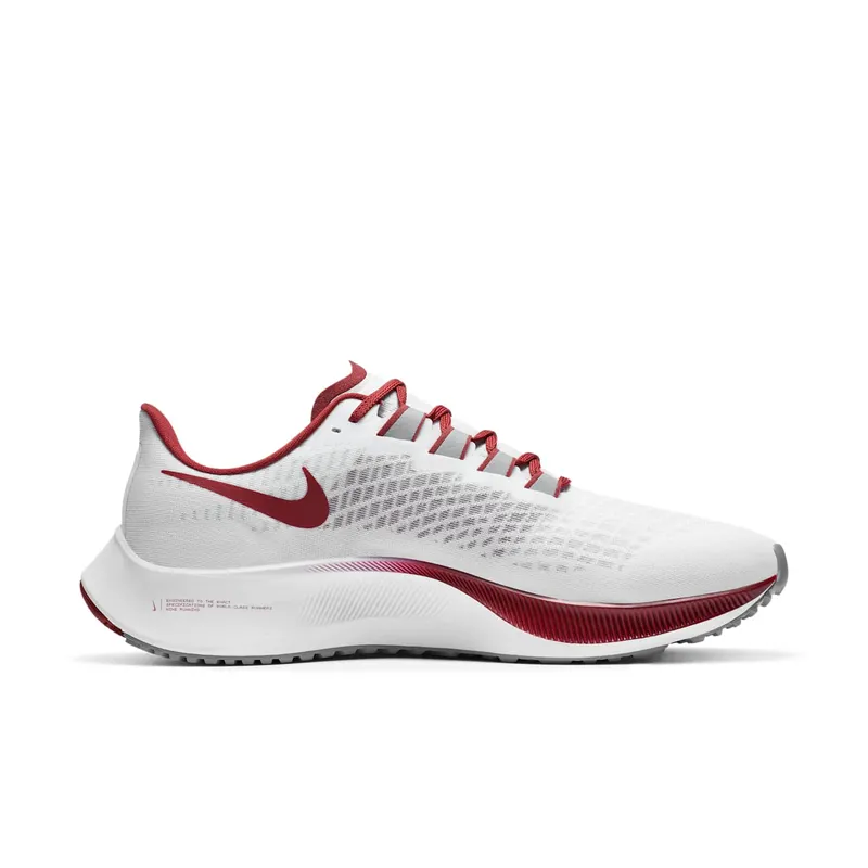 Nike Air Zoom Pegasus 37 Oklahoma White/Pure Platinum-Team Crimson-Particle Grey (CZ5387-100)