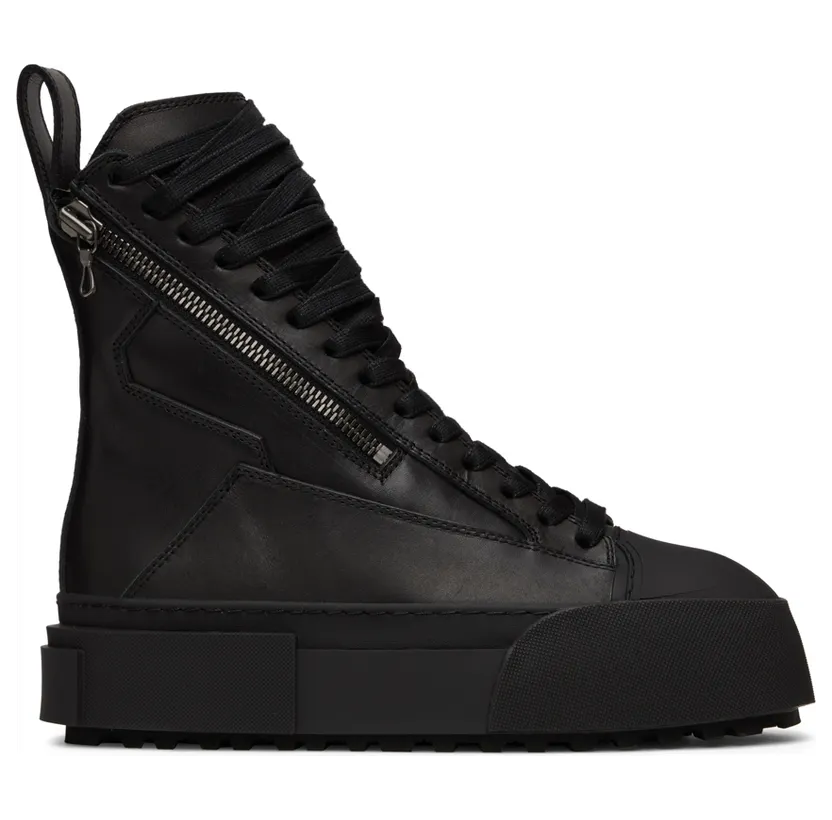 Julius Black Leather Sneakers (797FWM2-L)