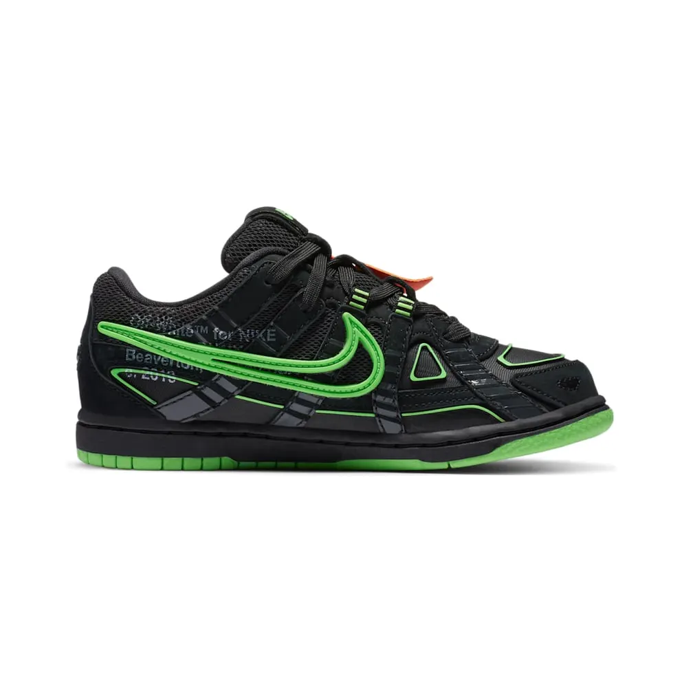 Nike Air Rubber Dunk Off-White Green Strike (PS) Black/White-Green Strike (CW7410-001)