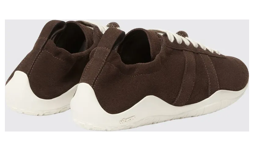 Fabiana Filippi Suede Low-Top Sneakers with Vibram Sole Ebony (ASD216A825M5081269) (2)