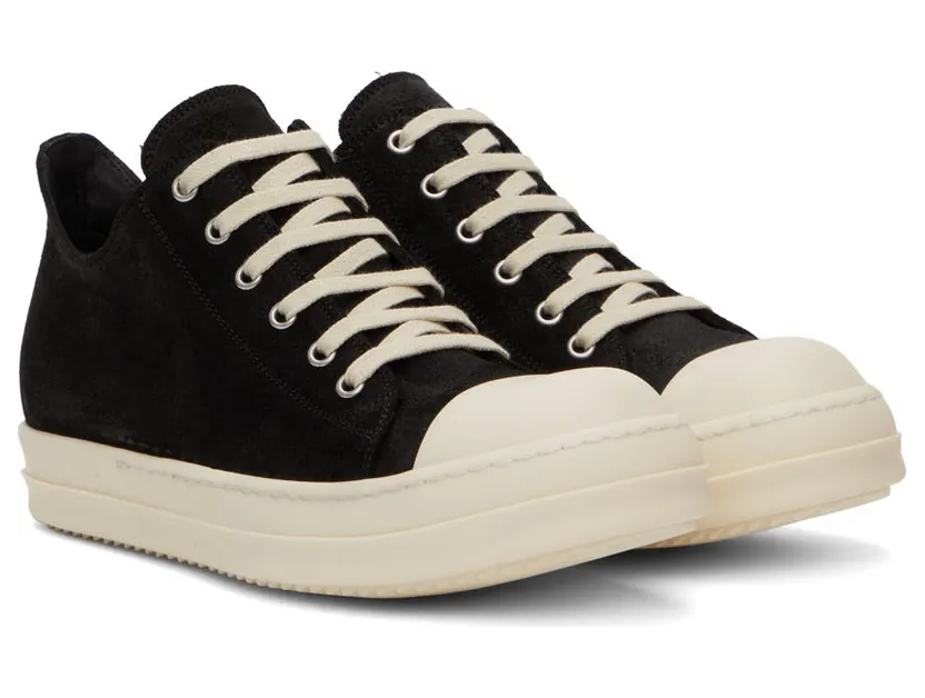 Rick Owens Gray Suede Sneakers (RU02B2891 LCC) (4)