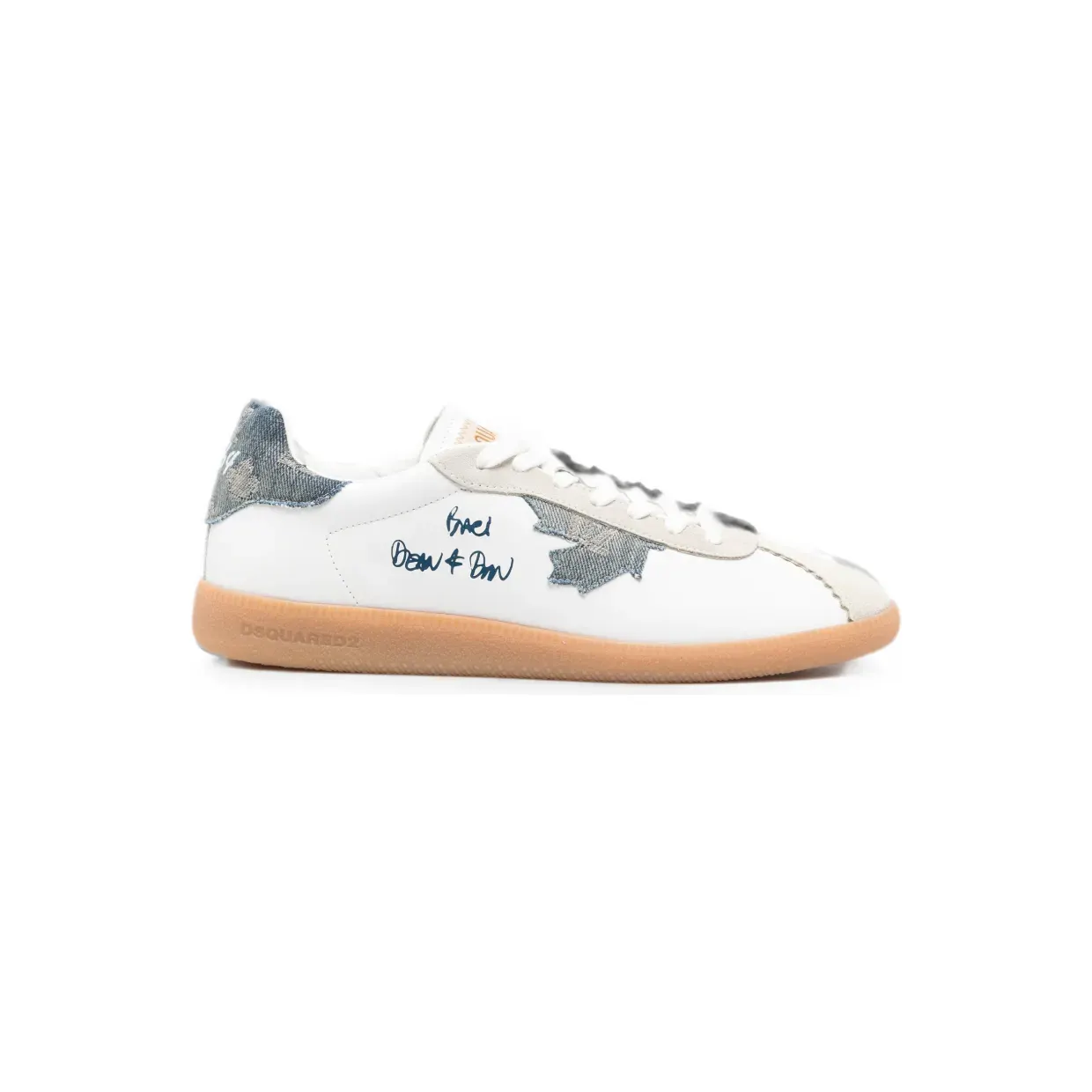 DSQUARED2 Rebel met denim patch en logo-print “White” (SNM046818909084)