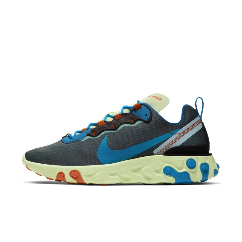 Nike React Element 55 Volt Dark Grey Photo Blue Volt/Dark Grey-Photo Blue-Blue Stardust (CT1142-700)