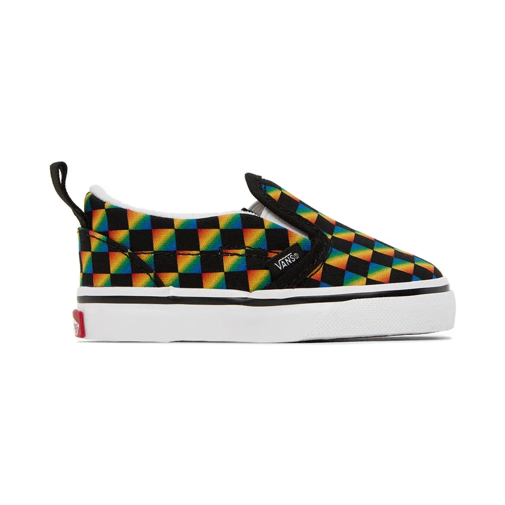Vans Baby Multicolor Checkerboard Slip-On V Sneakers (VN0A5EFKBLK)