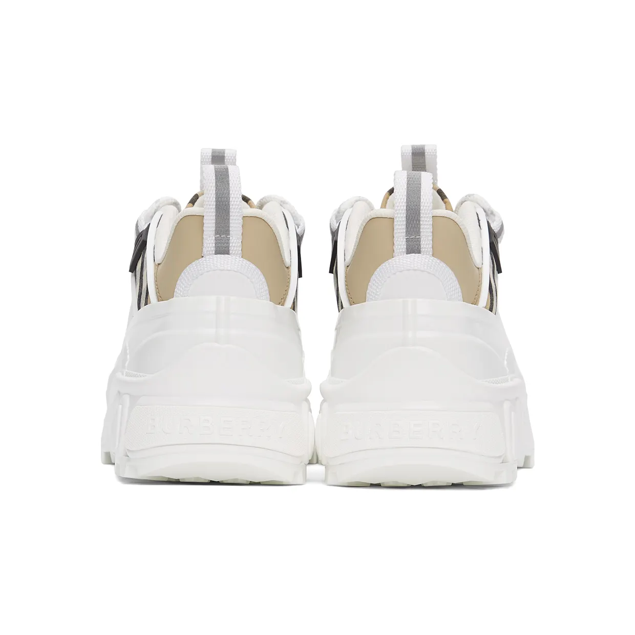 Burberry White & Beige Check Arthur Sneakers (8039440) (4)