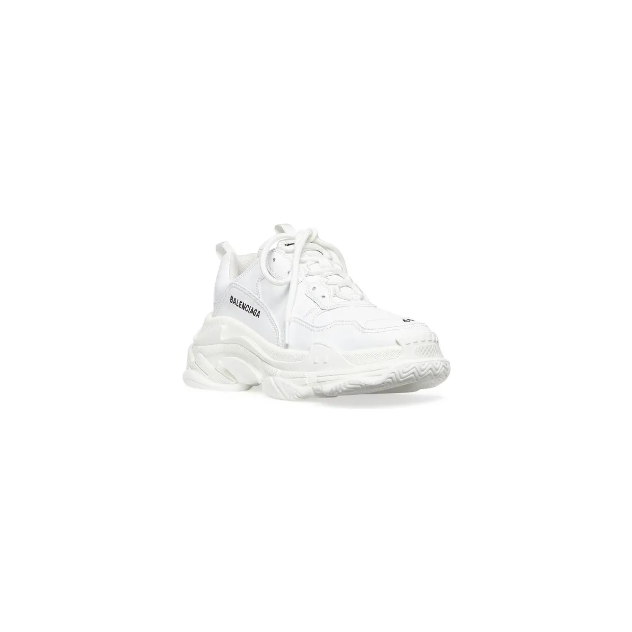 Balenciaga Triple S Synthetic Leather Triple White (W) (524039W2FA59000) (2)