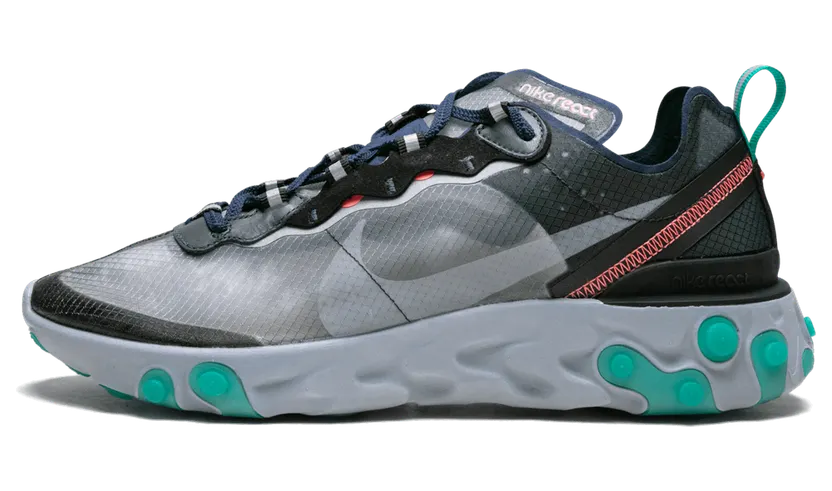 Nike React Element 87 Black Neptune Green