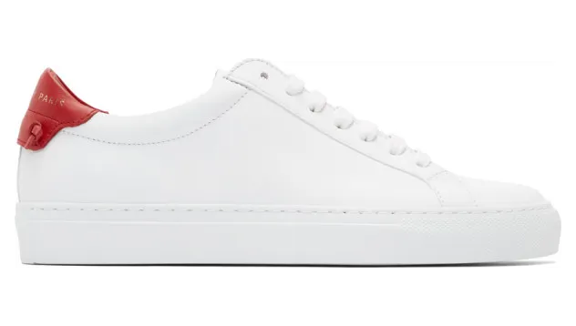 Givenchy White and Red Urban Street Sneakers (BE0003E0DC)