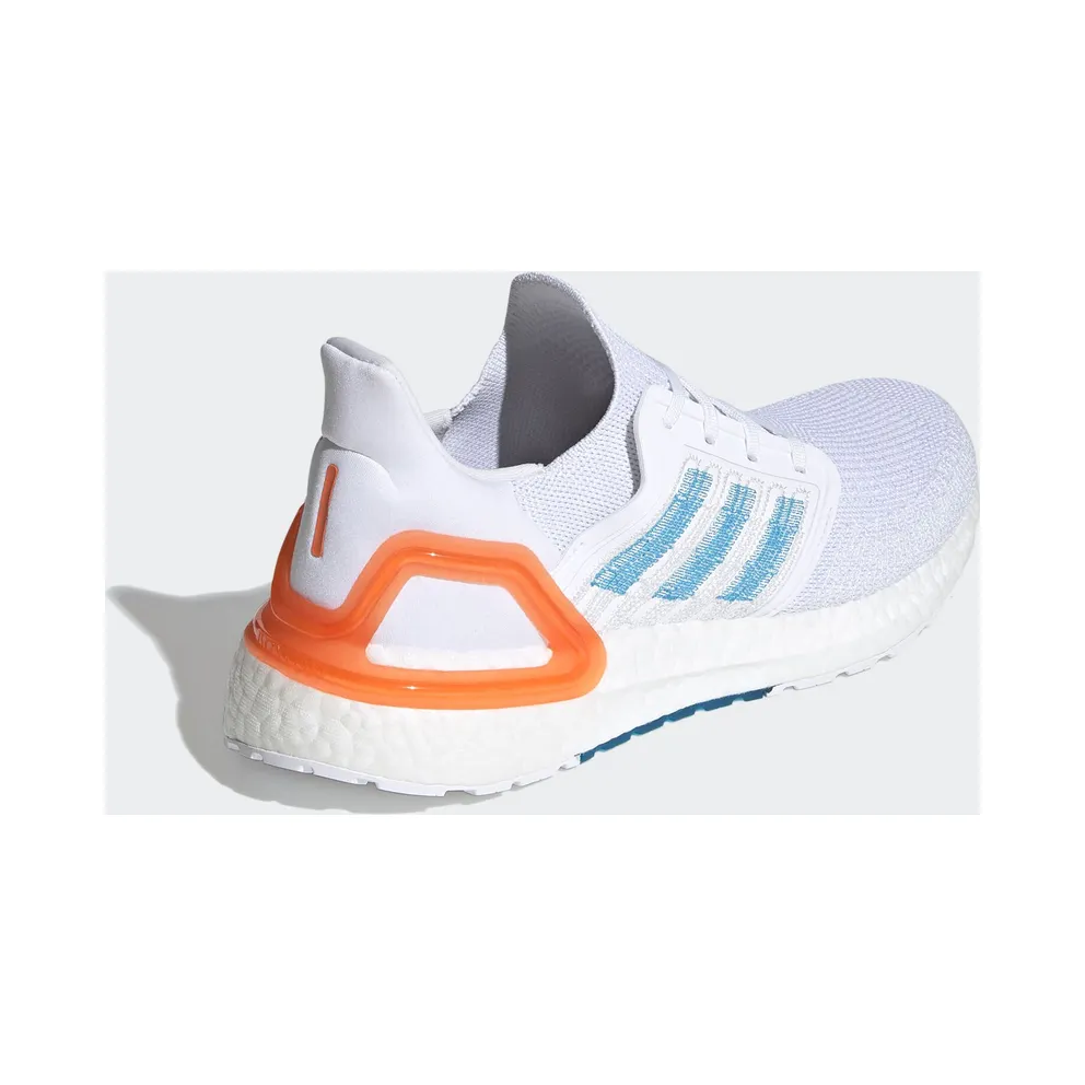 adidas Ultra Boost 20 White Sharp Blue True Orange Footwear White/Sharp Blue/True Orange (EG0768)