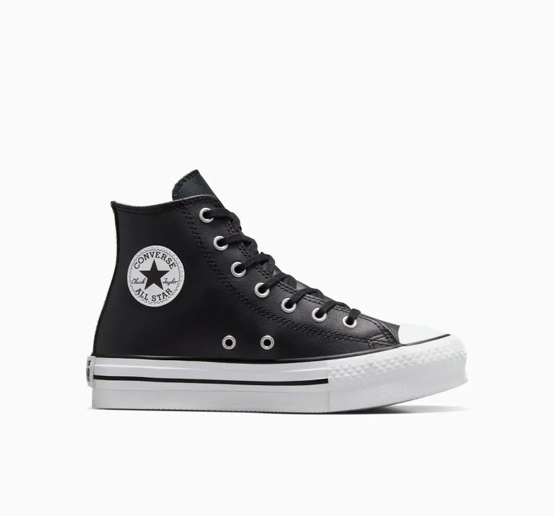 Converse Chuck Taylor All Star Lift Platform Leather Black/natural Ivory/White